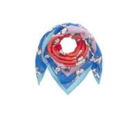 Codello X Peanuts luftiger Schal mit Snoopy-Motiven, Blau-Mehrfarbig