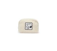 Codello X Peanuts Kulturbeutel aus Teddy mit Snoopy Patch, Kosmetiktasche, Beige