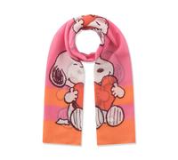 Codello X Peanuts luftiger Schal mit Snoopy-Motiven, Pink-Mehrfarbig