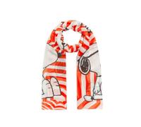 Codello X Peanuts luftiger Schal mit Snoopy-Motiven, Rot-Mehrfarbig