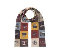 Codello X Peanuts Schal mit Snoopy-Motiven, Braun-Mehrfarbig