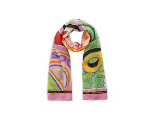 Codello X Snoopy Schal, Asia-Collection, Rot-Mehrfarbig