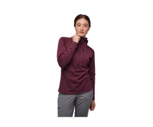 Coefficient 1/4-Zip Fleece Hoody - Women's Damen - Black Diamond Black S