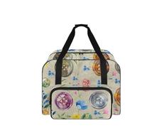 COEQINE Nähmaschinen-Aufbewahrungskoffer, leicht, mehrere Taschen, Organizer für Bastelprojekte und Reisen, Rosa, Leichtes Nähwerkzeug Buttom Zubehör, Reisetasche