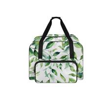 COEQINE Nähmaschinenkoffer mit Taschen und Griffen, Nähset, Zubehör, Zubehör, Reisen, Handwerk, Reisen, 50,8 x 33 x 25,4 cm, Grüner Blattdruck, Reisetasche