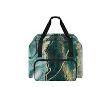 COEQINE Nähmaschinentasche aus Marmor mit Taschen, Grüner Marmor, Reisetasche
