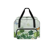 COEQINE Strapazierfähige Tragetasche für Nähmaschinen, leicht, mit Taschen, 50,8 x 33 x 25,4 cm, Luck Leaf, Reisetasche