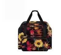 COEQINE Thoughtful Gifts Reisetasche, Handtasche, groß, für Anfänger, Nähmaschine, Tragetasche, 50,8 x 25,4 x 33 cm, Sonnenblumen-Herbstblatt-Design, Reisetasche
