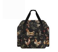 COEQINE Thoughtful Gifts Reisetasche, Handtasche, groß, für Anfänger, Nähmaschine, Tragetasche, 50,8 x 25,4 x 33 cm, Hühnerblumen, Reisetasche