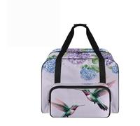 COEQINE Tragetasche für Nähmaschinen, Vintage-Stil, für Erwachsene, Handwerk, Anfänger, 50,8 x 33 x 25,4 cm, Kolibri, violett, geblümt, Reisetasche