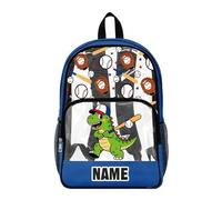 COEQINE Transparenter Baseball-Rucksack für Jungen von 8-12 Jahren, strapazierfähig, Dino Custome Name, PVC, transparent, Kinder-Schultaschen, Organizer für Mittelschulen, Jungen, Büchertasche für