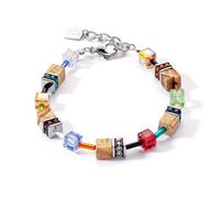 Coeur de Lion 3018/30-1511 Damen-Armband GeoCUBE Multicolor Braun