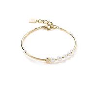Coeur De Lion Damen Armband 1102/30-1416 Asymmetrie Süßwasserperlen und Edelstahl weiß-gold