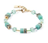 COEUR DE LION GeoCUBE® Iconic Mono Gold Armband Grün Edelstahl 4020300533