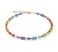 Coeur de Lion GeoCUBE® Halskette multicolor rainbow gold