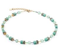 COEUR DE LION GeoCUBE® Iconic Mono Gold Halskette Grün Edelstahl 4020100533