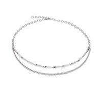 Coeur De Lion Halskette Twisted Layers Edelstahl Silber