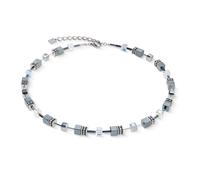 Coeur de Lion Halskette 4015-10-1217 GeoCUBE® Silber, Grau, Schwarz