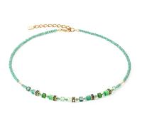 COEUR DE LION Halskette Mini Cubes grün Edelstahl 4565100500