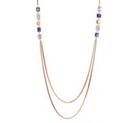 Coeur de Lion Halskette 5053/10-0700 GeoCUBE Large, Blau, Roségold
