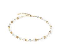 COEUR DE LION GeoCUBE® Iconic Nature Halskette gold-weiß Edelstahl 3018101416