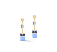 Coeur de Lion Ohrhänger 2839/21-0716 GeoCube Gold, Blau