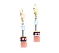 COEUR DE LION GeoCUBE® Iconic Ohrringe Aqua-Apricot Edelstahl 2838202028