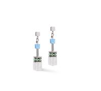 Coeur de Lion Ohrstecker 4905/21-2005 GeoCUBE® Iconic Precious aqua-grün