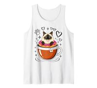 Coffee Himalayan Cat Donut Tank Top