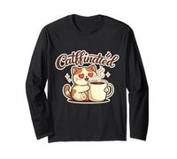 Coffeinated Cat Lover Coffee Addict Cute Kitty Lover Langarmshirt