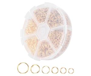 COHEALI 1 Schachtel Jump Rings Goldfarben aus Eisen und Kunststoff 10mm Doppelring 1 Kasten für Selbstgemacht Schmuckherstellung und Anhängerdekoration Schmuck Accessoires