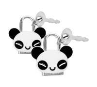 COHEALI 2 Stück Niedliche Panda Kleiner Gepäckschlösser aus Metall und Silikon mit Schlüssel Leicht und Vielseitig für Koffer Rucksäcke und Schmuckkästchen Beim Reisen oder Hause