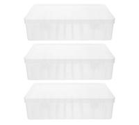 COHEALI 3 Stück Aufbewahrungsbox für Nähgarn aus Kunststoff mit 42 Spulen Transparente Spulenbox für Handarbeiten und Stickerei für Zuhause und Selbstgemacht Projekte