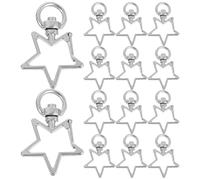 Coheali 40-Teilige Sternform Karabinerhaken Mit SchlüSselringen Aus Metall Drehbarer Hummerverschluss 360 Grad Drehbar SchlüSselanhäNger FüR Taschen RucksäCke Und Diy SchmuckzubehöR