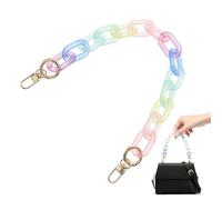 COHEALI Acryl Taschenkette Regenbogenfarben 40cm Abnehmbarer Ersatzriemen für Hobo und Kleiner Handtaschen Zubehör für Mädchen