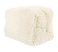 COHEALI Plüsch Kosmetiktasche Weiß Kompakt Multifunktional Reisetasche für Damen Tragbare Aufbewahrungsbehälter für Make Up und Kosmetik Outdoor Reise