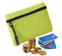 Coin Purse Organizer | Compact Cosmetic Pouch | Oxford Cloth Zipper Bag, Travel Makeup and Coin Organizer, Unisex Toiletry Bag for Small Essentials, Multipurpose Storage Black, Green, Yellow