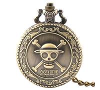 CokinkiDs nime taschenuhr, One Piece Skull Taschenuhr Quarz Kette, Geschenk für Herren