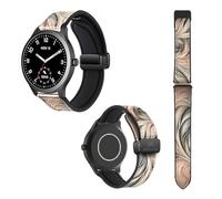 Cokitec Uhrenarmband 22 mm aus Silikon und echtem Leder: Arabeske