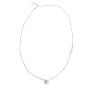 GUESS Halskette Matelasse Pave Coin JUBN04593JWRHT-U rhodiniert silberfarben Damen