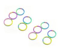 Colcolo 10 Stück Schlüsselanhänger-Zubehör in Regenbogenfarben, 30 mm Durchmesser, Bunte Metall-Schlüsselringe für Schlüsselanhänger