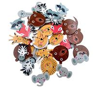 Colcolo 50x Bunte Tiere Dekorative Knöpfe 2 schneidern Flatback Scrapbooking