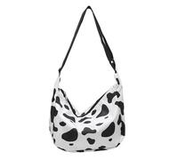Colcolo Crossbody Bag Damen Schultertasche Satchel Crossbody Tasche Leichtes Nylon Wasserdichter Stoff mit Praktischem Reißverschluss für Reisen Stadtbummel S, Milchkuh-Druck