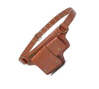 Colcolo Damen-Hüfttasche, Gürteltasche, PU-, vielseitige Geldbörse, Reisetasche, Gothic, stilvolles Steampunk-Vintage-Design, Hüfttasche, Verstellbarer, Braun