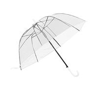 ColdShine Durchsichtiger Regenschirm Durchsichtig Stockschirm Ø87 cm Glockenschirm Automatischer Durchsichtiger Regenschirms mit C-Griff Eleganter Regenschirm in transparent (Transparent 1 Stück)