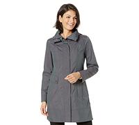 Cole Haan Damen Verstaubare Kapuze und Schleife (Standard und Übergröße) Regenjacke, Gunmetal, S
