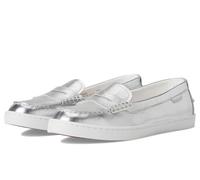 Cole Haan Women's Nantucket Penny Loafers, Argento/White, 38 EU