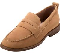Cole Haan Women's Stassi Penny Loafer, Biscuit Suede, 6.5 Wide