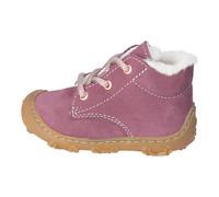 RICOSTA Mädchen Stiefel Colin, Kinder Lauflernschuhe, Weite: Weit, terracare,Barfuß-Schuh, schnürstiefel, Booties, Pflaume (370), 24 EU