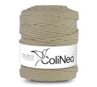 ColiNea Baumwollkordel mit Baumwollkern 5 mm 200m Baumwollgarn DIY Makramee Stricken Cotton Cord ideal für Makramee Handwerk Baumwollseil für Basteln (Hellbeige)